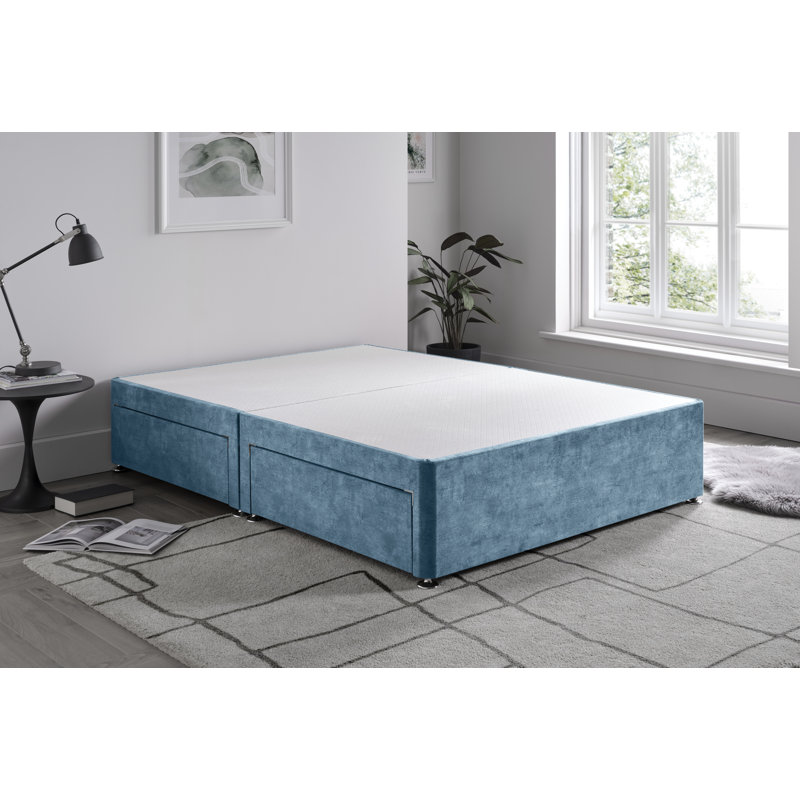 Marble Divan Bed Base, Double (4'6), Ocean, No Drawers