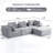 104.72" Wide Corduroy Sectional-1688023066