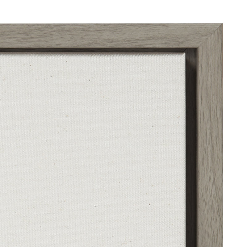 Still Life Flowers in Vase 4 and Still Life Flowers in Vase 1 by The Creative Bunch Studio Framed Canvas Wall Art Set, Gris