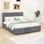 Grand lit plateforme tapissier avec tiroirs de rangement-926028829