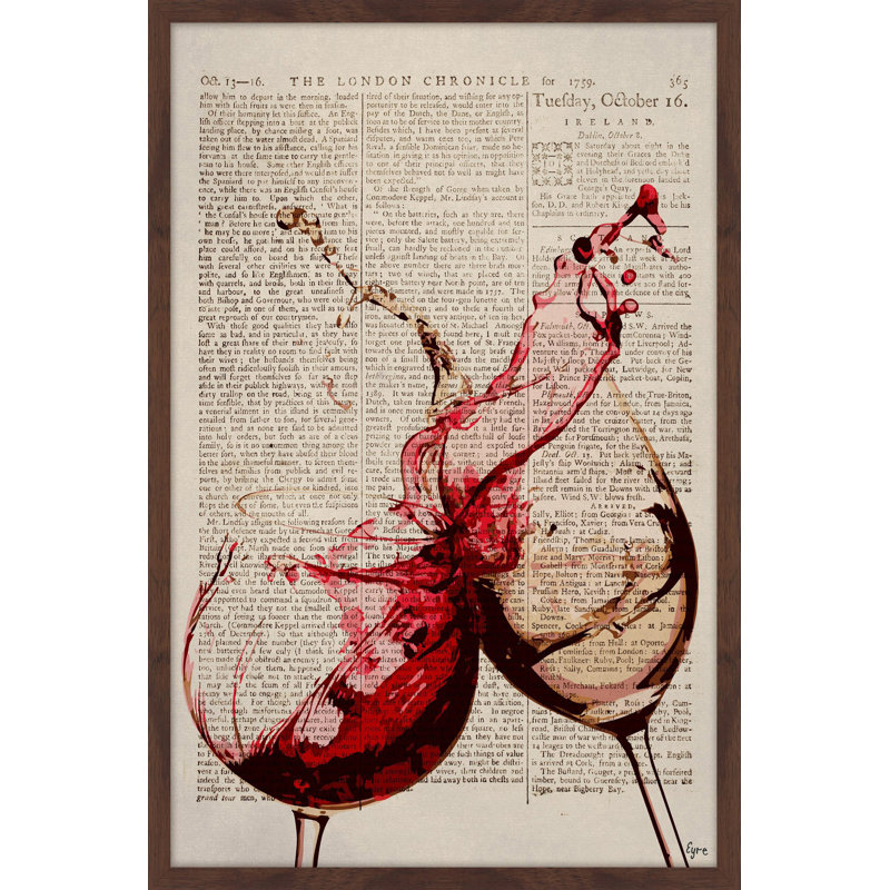 « bourgogne & white », reproduction d’art encadrée, H 24 po x l 16 po x P 1,5 po