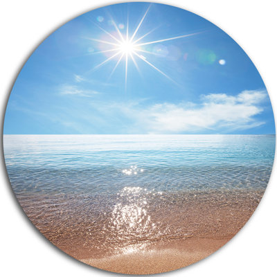 " Serene Seascape With Bright Sun "