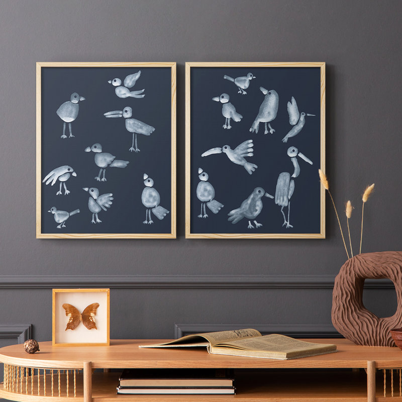 Impression encadrée Flock I-Premium - prêt à être accroché - aucun clou requis - aucun clou requis, H 15 po x l 24 po