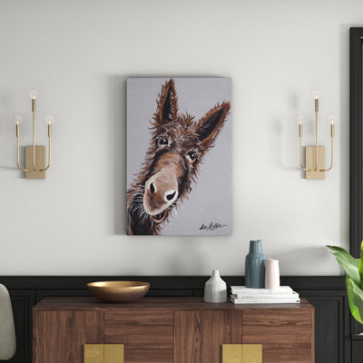 Rufus The Donkey - Wrapped Canvas Print