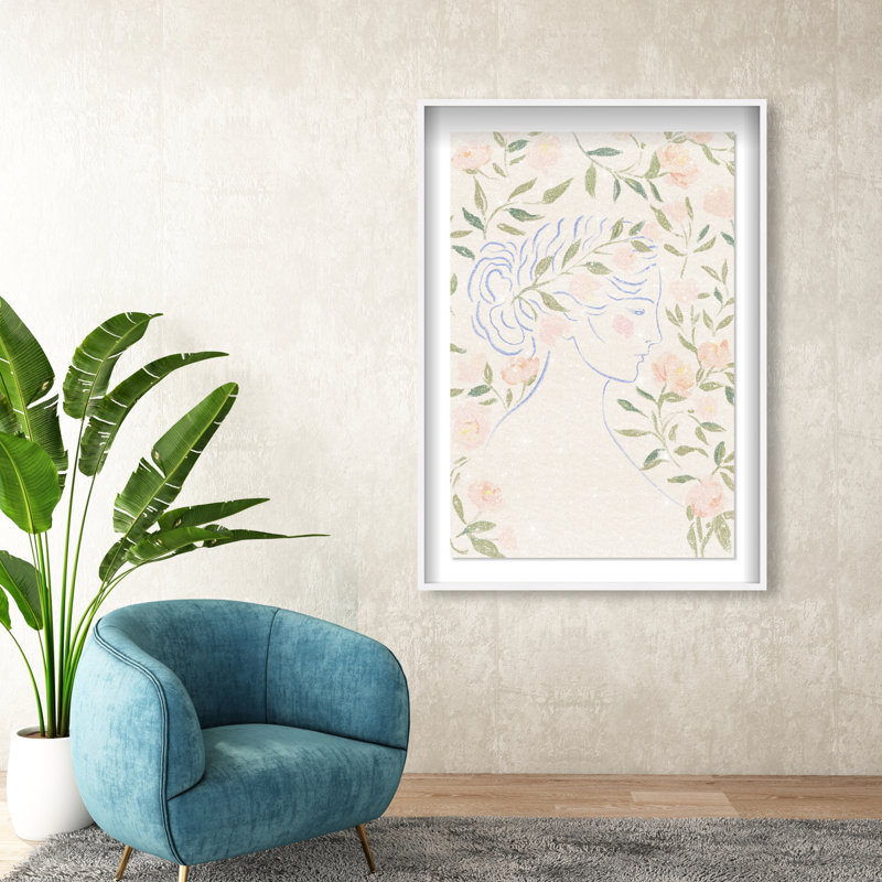 Blooming Hera Print by Oliver Gal, 31.5"H x 21.5"W, White Shadowbox