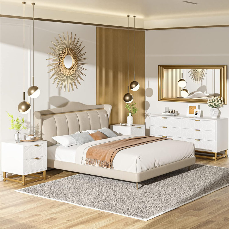 Commode 3 tiroirs avec commode en bois avec rangement pour tiroirs de chambre à coucher