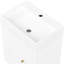 Meuble-lavabo compact de 20 po avec lavabo intégré, tiroir, tablette latérale et décoration dorée pour le rangement des salles d'eau, tiroir