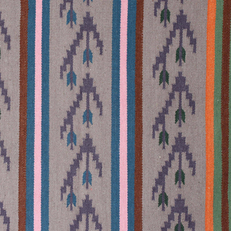Tapis gris / mauve en laine Parkinson