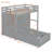 Karenda Bunk Bed Platform Bed With Wheels, Pine Wood And MDF-820026294
