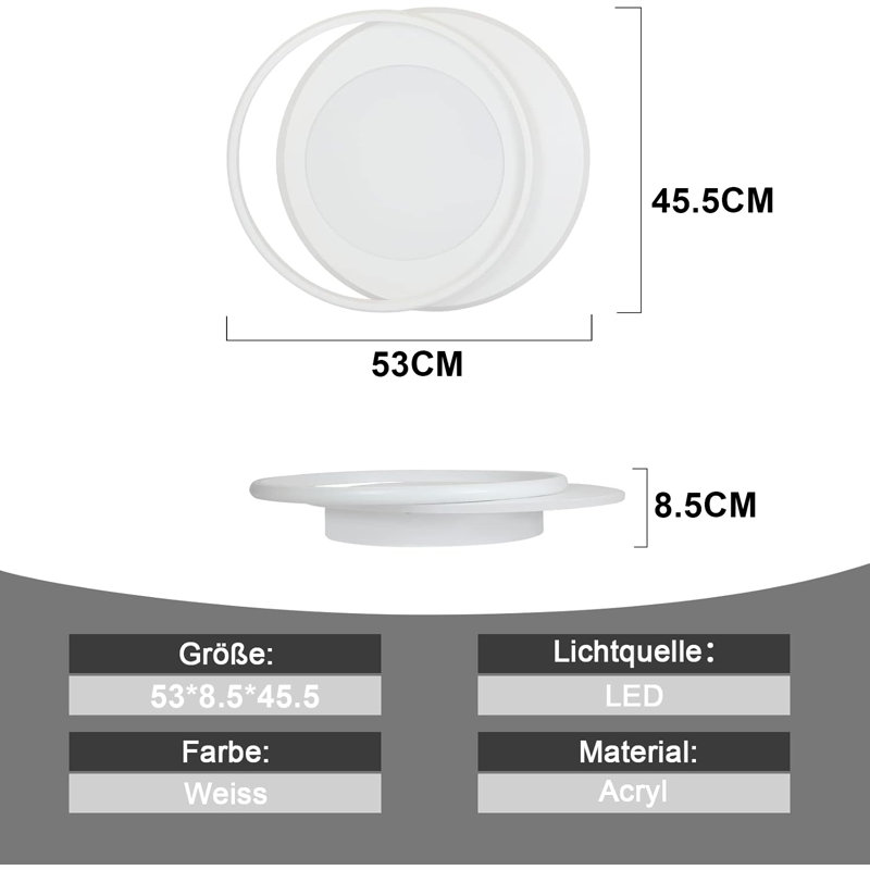 Ivy Bronx 1-Light 7cm LED Integrated Flush Mount, White