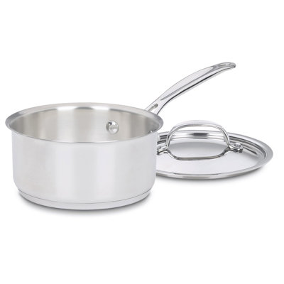 Casserole en acier inoxydable avec couvercle Cuisinart (18/10)