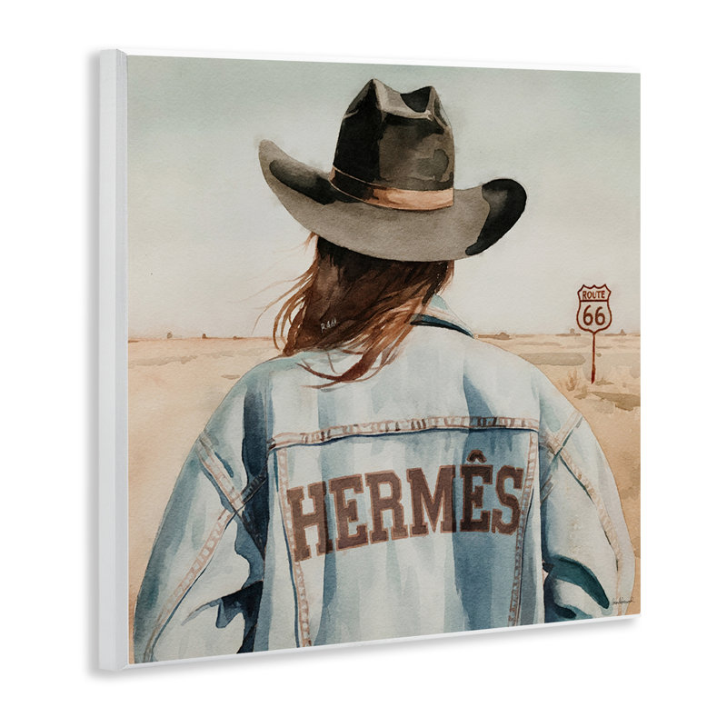  Art mural sur toile Trendy Cowgirl in Desert par Amanda Greenwood