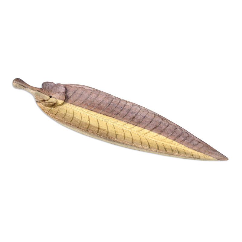 0.8'' H Wood Tabletop Dish