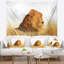 Lion regardant la tapisserie de l'environnement Animal-28485744