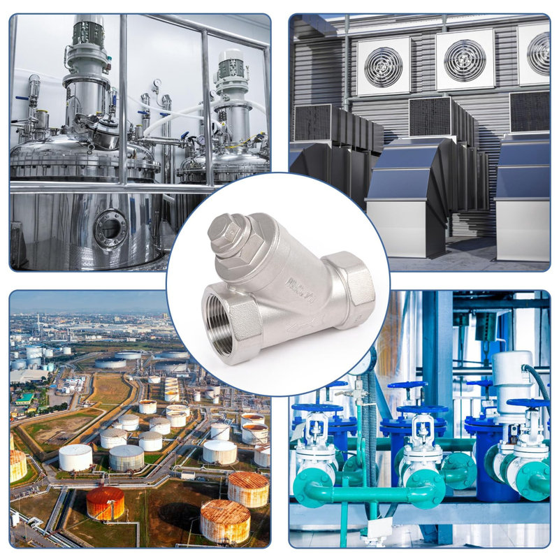 Crépine en Y de 2 pouces en acier inoxydable 316 avec moustiquaire en acier inoxydable, 800 WOG, finition métallique