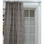 Panneau de rideau à anneaux à motif de blocs rétro vintage, rideaux floraux en lin brun pur style bohème pour salon et chambre à coucher - Pishta-368574316