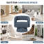 Fauteuil d'appoint pivotant en tonneau, fauteuil rembourré Teddy & Chenille avec base pivotante à 360 ° pleine perle, mobilier d'appoint moderne pour salon, chambre à coucher et meuble-lavabo-1128290176-1139114448
