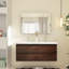 Meuble-lavabo double 47,6 po avec plateau en résine Tiersa