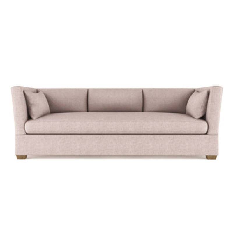 Rivington Flare Square Track-Arm Sofa, 31" H x 96" W x 37" D, Plush Velvet Blush, Weathered