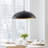 1-Light black iron adjustable pendant lamp
