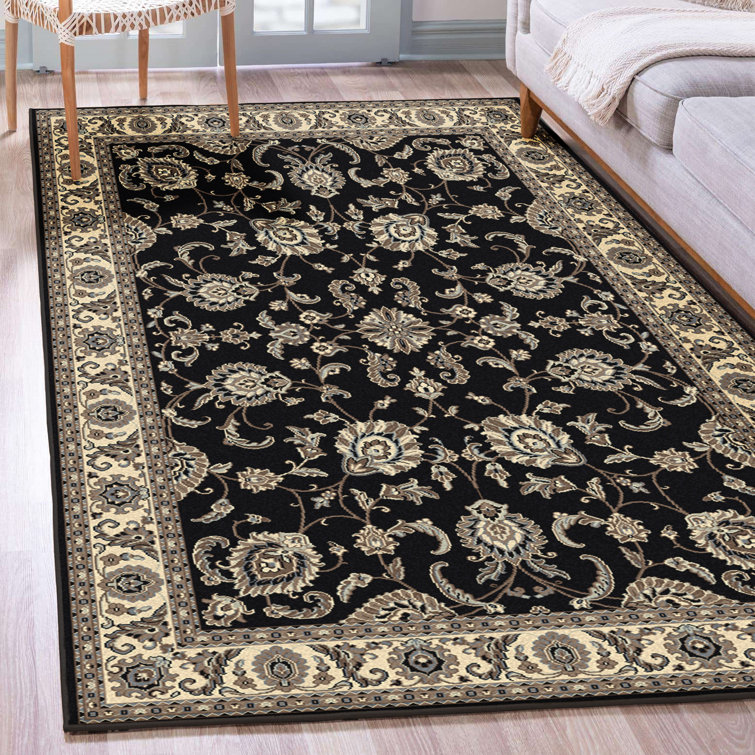 Weiser 1426 Traditional Oriental Black Area Rug