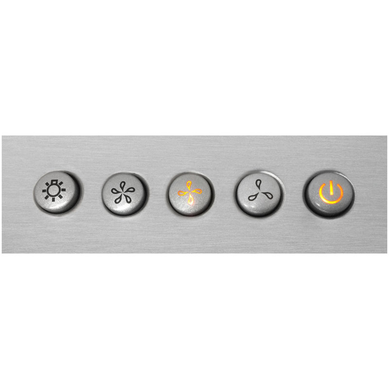 Cosmo 30 in. Vista Collection Ducted Wall Mount Range Hood, Button Controls, LED Lights, Permanent Filters, Stainless Steel