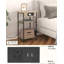 Table de bout à 3 niveaux avec station de charge, table de chevet avec port USB et prise de courant, table d'appoint étroite pour le salon et la chambre à coucher, tablette de rangement robuste avec pieds réglables