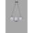Elegant Metal Chandelier, Adjustable Height, White & Grey Finish, Ø5.9 x 16.9 inches | 3 x E27 Max 40W Socket (Bulb Not Included) | Perfect for Dining Room & Living Room | IP20 Rated, Stylish Home Décor Lighting-500190078
