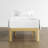 Deana 14'' Metal Bed Frame with  Wood Pattern, No Box Spring Needed, Heavy Duty Steel Slats Platform Mattress Base-68817913