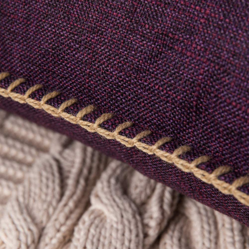 Housse de coussin carrée, Violet, 20 po x 20 po
