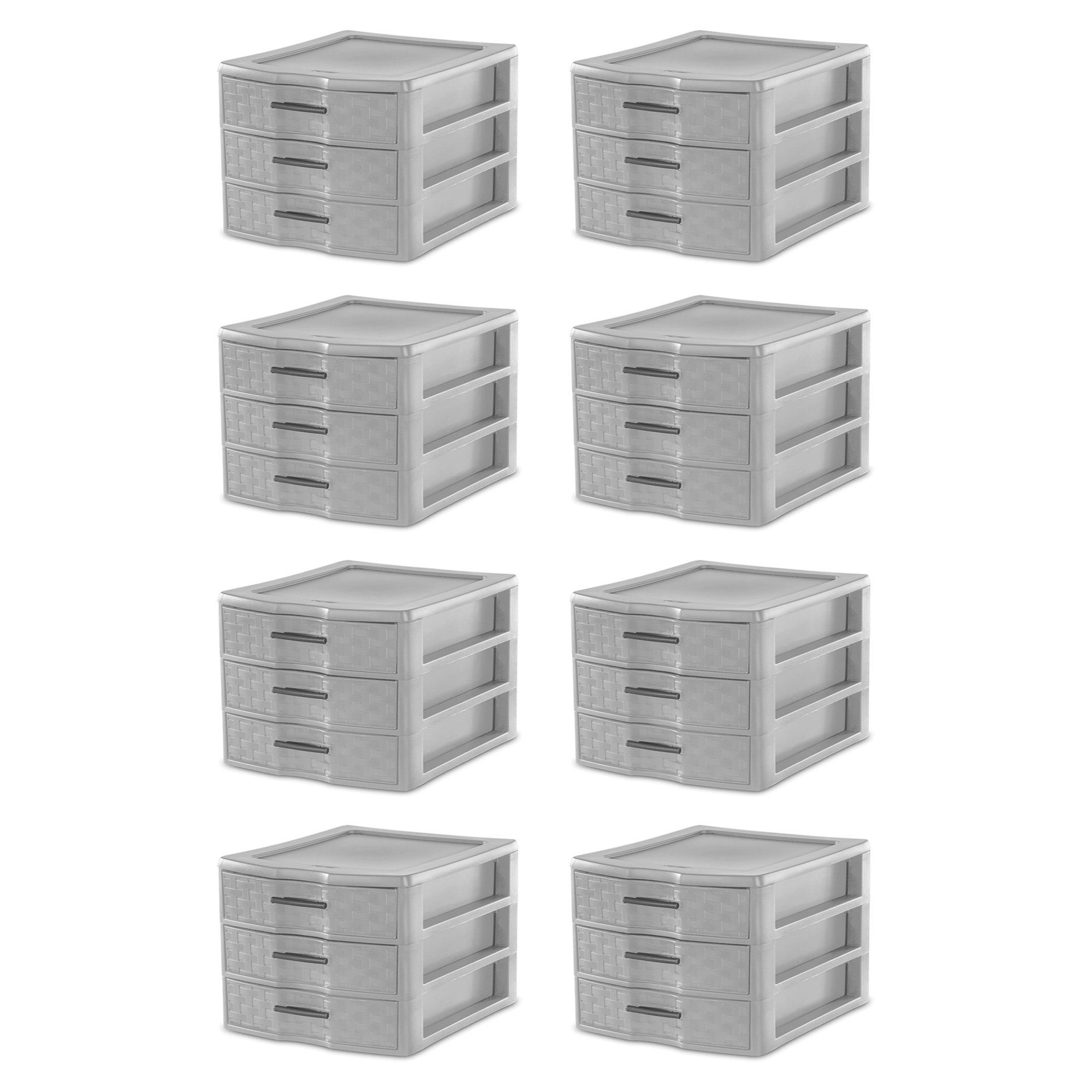 Sterilite Medium Weave Craft Office Supplies 3 Drawer Storage