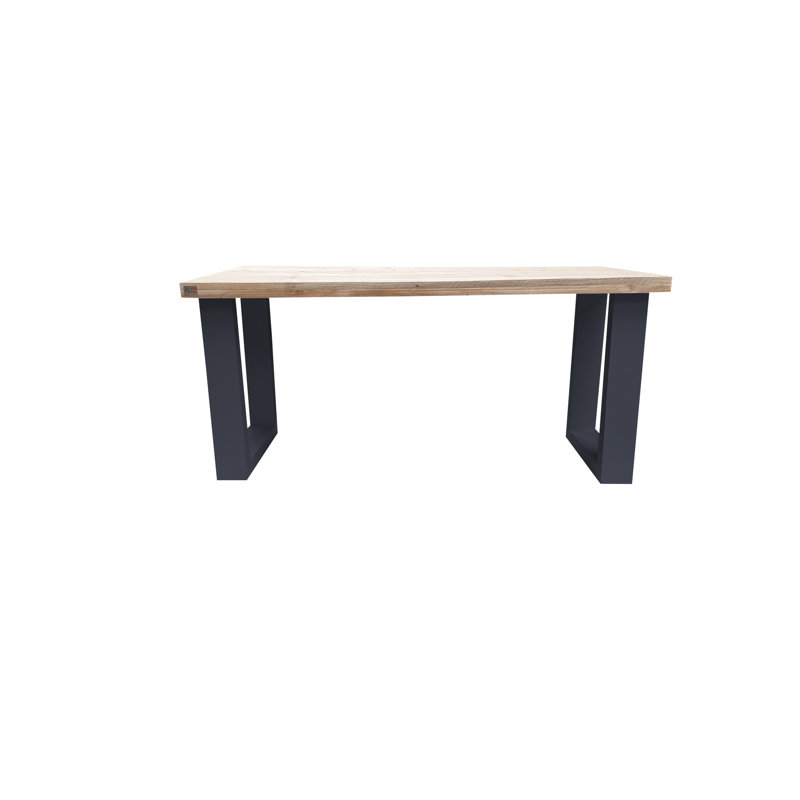 Gossoncourt Solid Wood Writing Desk, Dark Grey, 75cm H x 160cm W x 70cm D