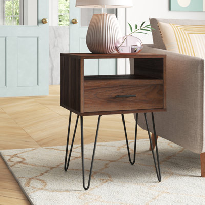 Adrow 1-Drawer Nightstand with Cubby