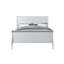 Très grand lit d'appoint Platinum Largeur, hauteur 47, matériau synthétique intemporel en platine, bois, à 10 du plancher