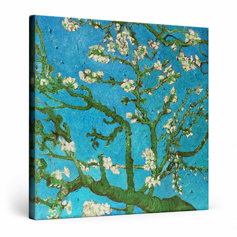 Fleurs d'amandier (1890) - art mural carré sur toile