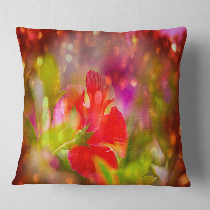 Coussin décoratif imprimé floral Beautiful Beautiful, 16 po x 1 po, Carré