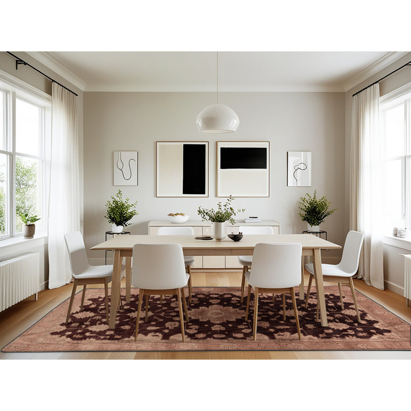Machine Washable Overdyed Black Area Rug, Rectangle 7' x 10'