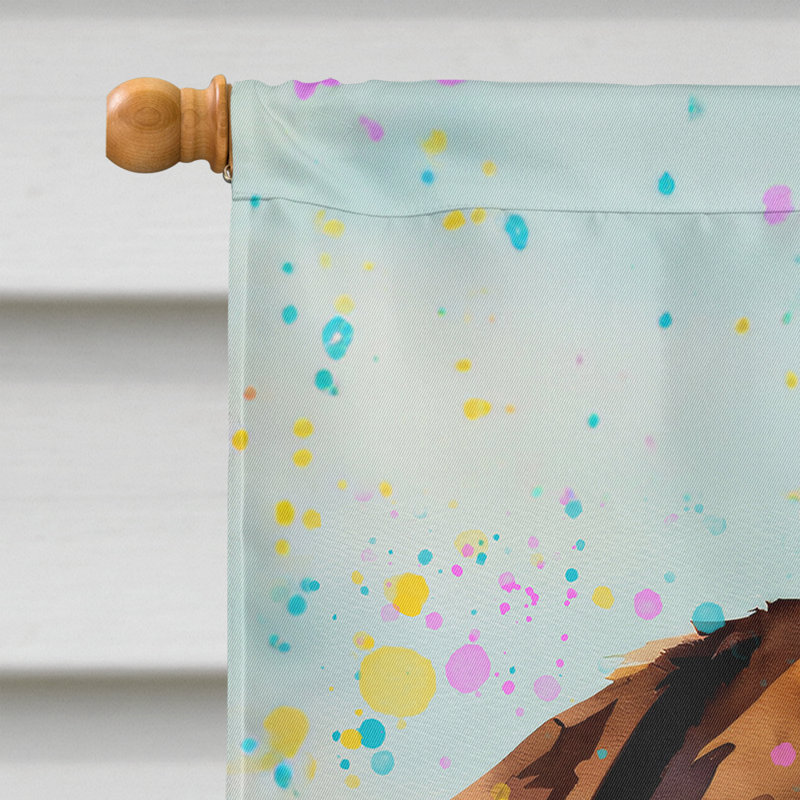 Drapeau de la maison Hippie Dawg, Gris / Labrador chocolat