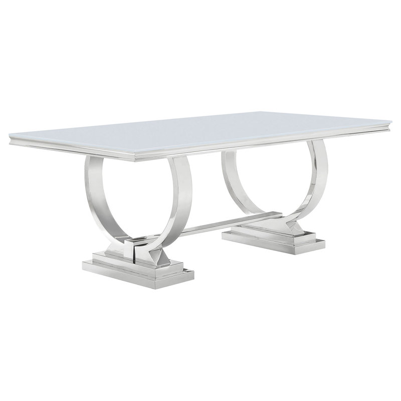 Table de salle à manger Mercy, Blanc