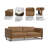 Richard Genuine Leather Loveseat Sofa in with Solid Wood Legs-766362344-764497931-766362345