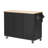 51" Fluted Kitchen Island with Drop Leaf, Farmhouse Accent Kitchen Island on Wheels with Internal Storage Rack-459377380