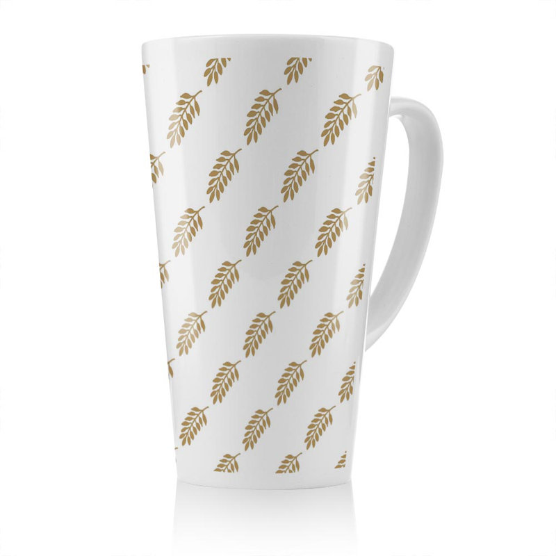 Leaf Pattern Latte Mug