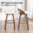 Carmavy Modern 3-Piece Swivel Barstool Set In Warm Walnut-87343615-87343611