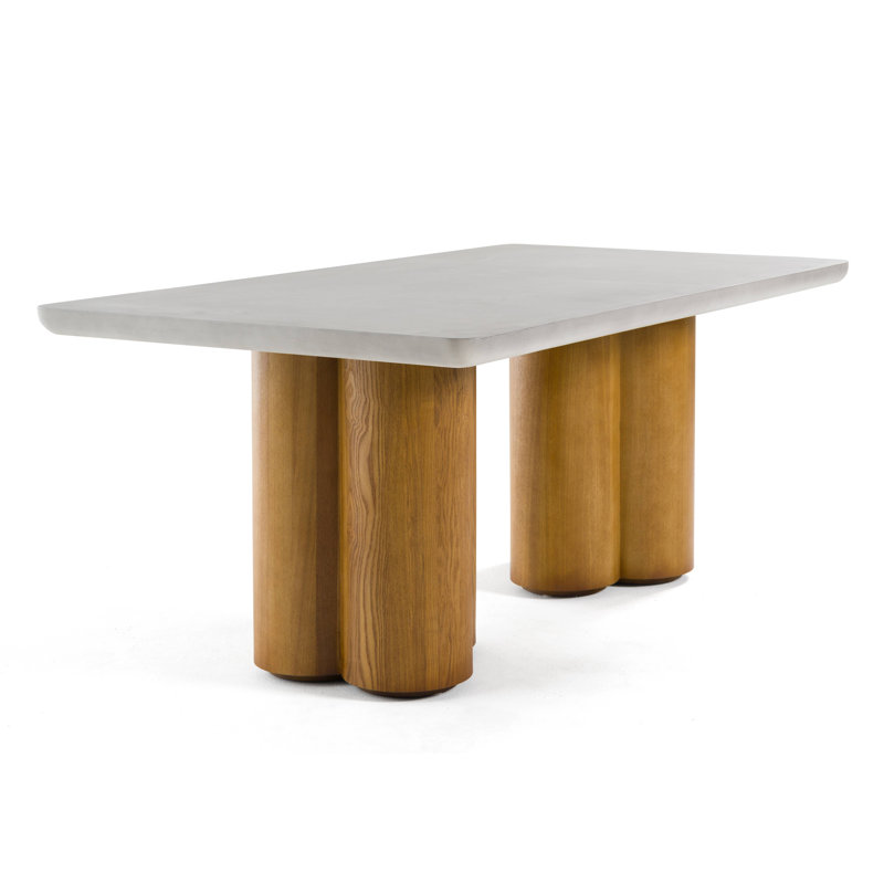 Table de salle à manger à double piédestal 71 po Stoyko