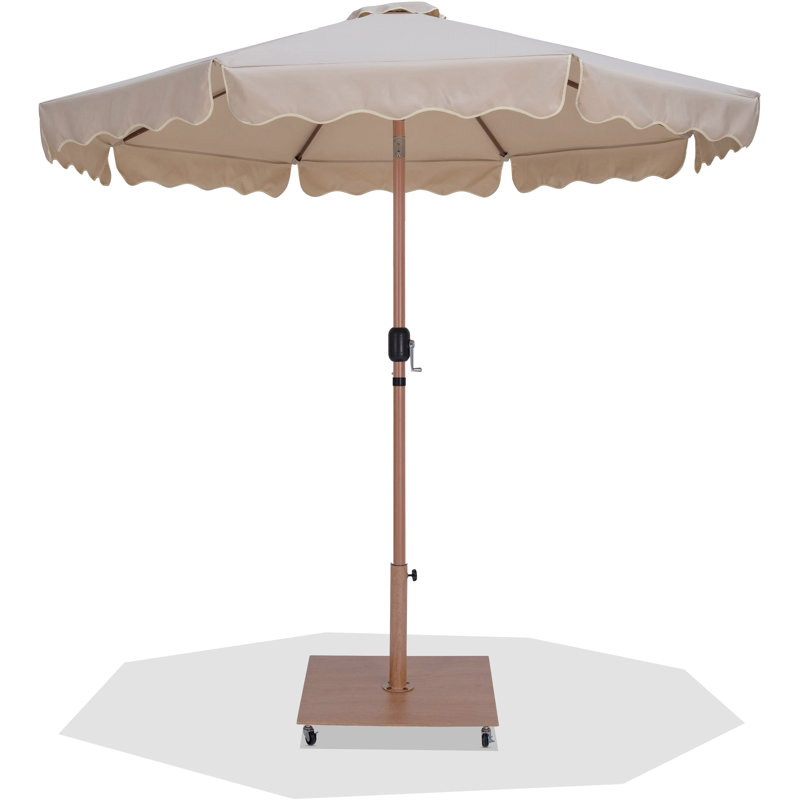 Ensemble de parasol en aluminium avec passepoil Amalfi