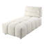 Chaise longue modulaire Loanna, lin beige