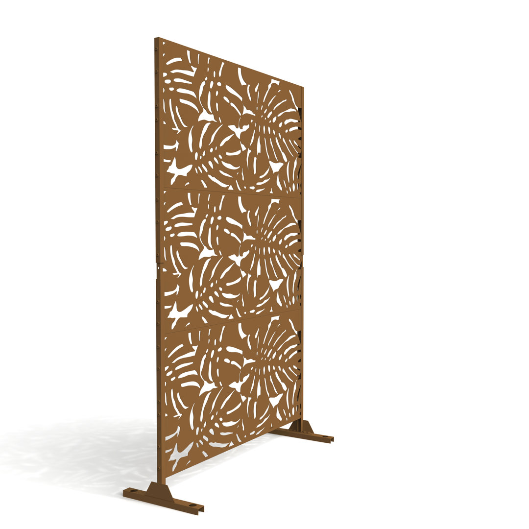 Pacifa 6 ft. H x 4 ft. W Freestanding Privacy Screen with Wider Feet UIXE 