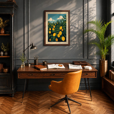 Lemon Tree in Spring Botanical - Framed Print