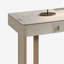Bureau d'écriture avec tiroirs blanc + orange + or fritté rectangulaire + bois manufacturé + acier inoxydable-1588978412