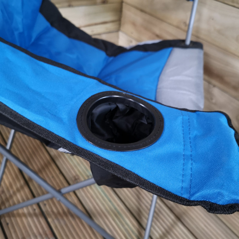 Bulkley Luxury Padded High Back Folding Outdoor / Camping / Fishing Chair, Blue